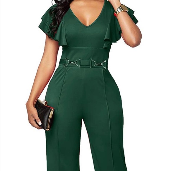 New without tags, Small Women's Jumpsuit High Waist Short Sleeve - Picture 5 of 5